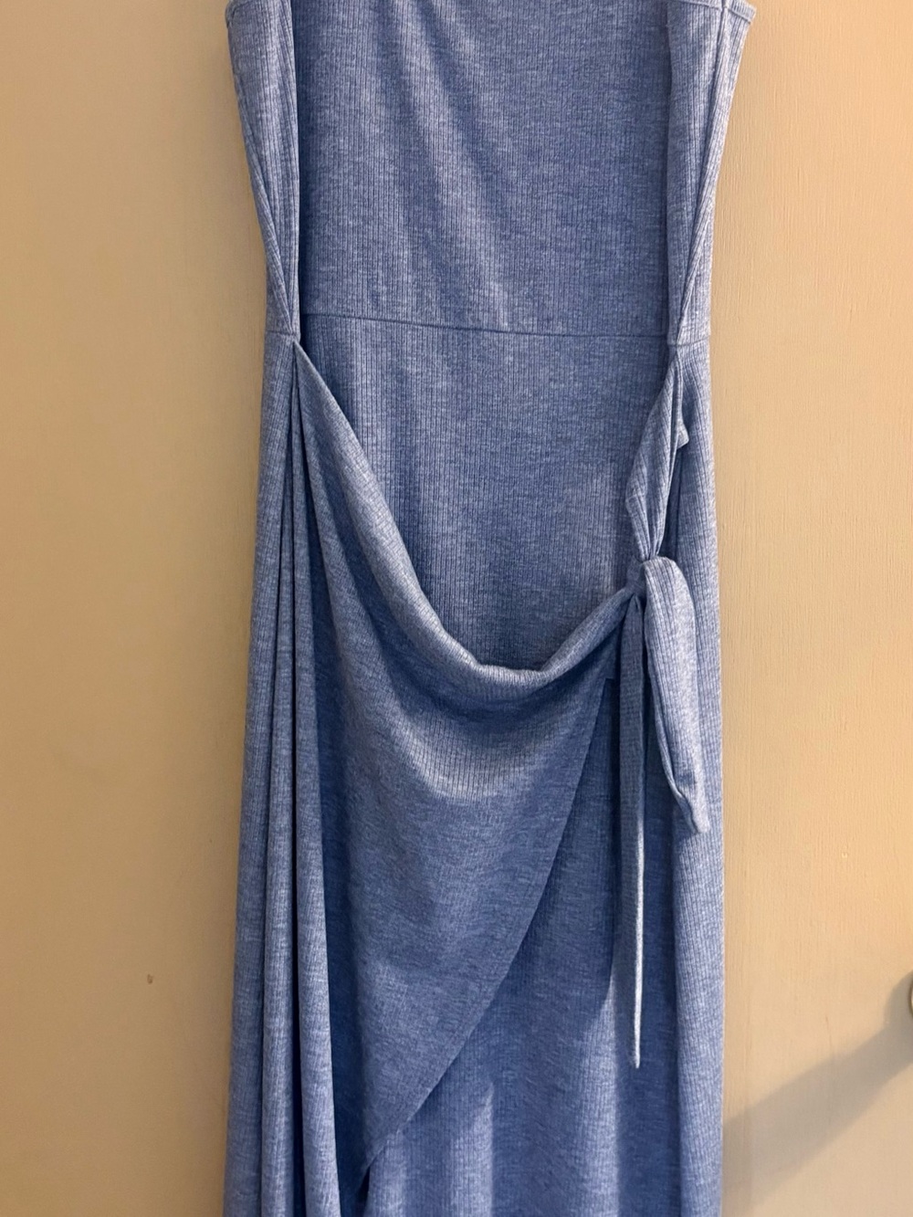 nine britton Amber Knit Midi wrap Dress in Slate Blue - Picture 6 of 12
